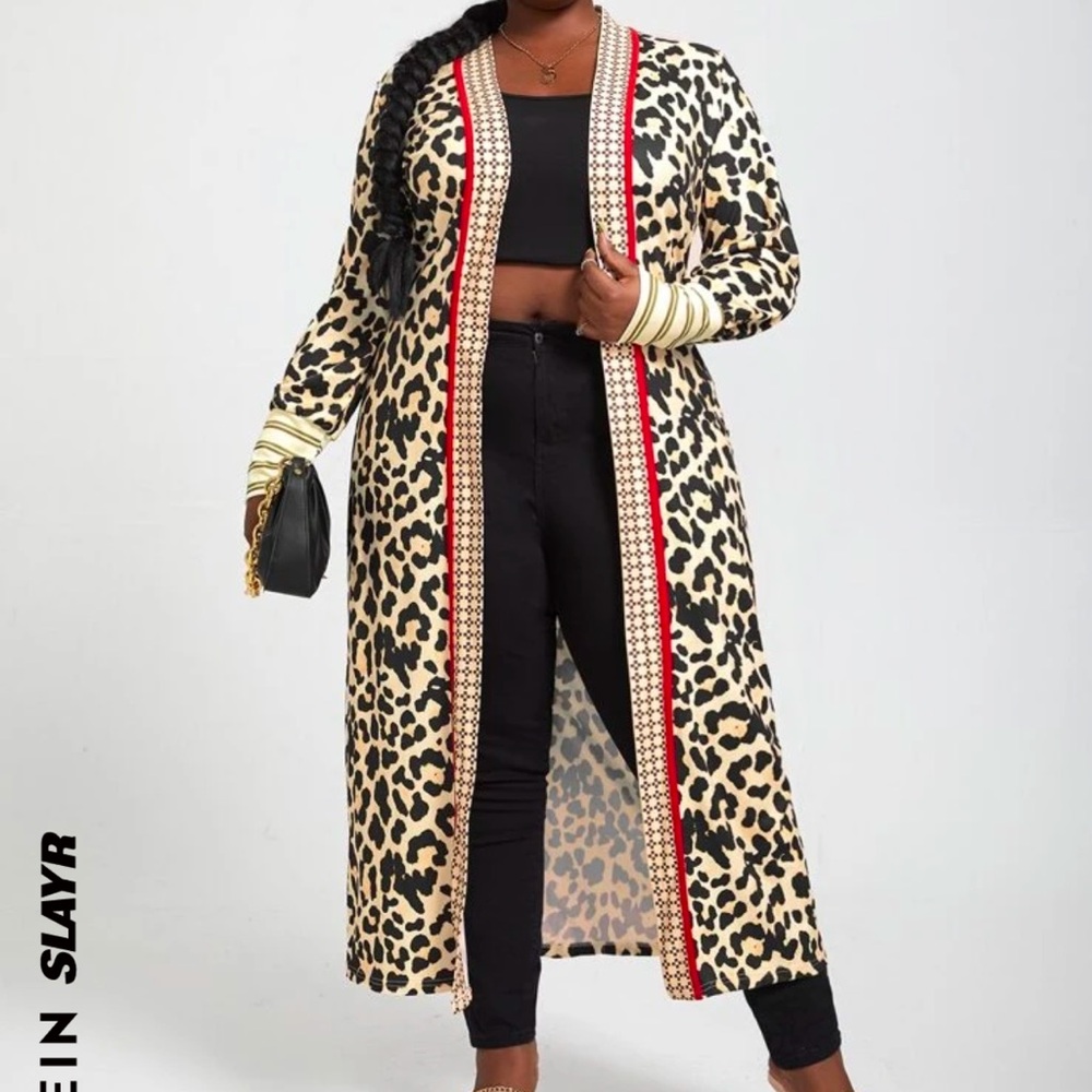 Leopard Print Longline Coat